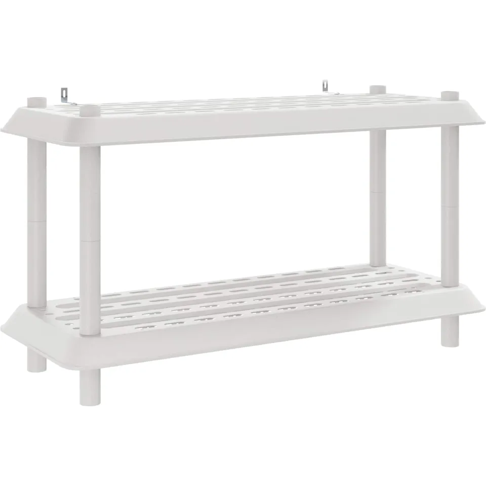 vidaXL Plankenunit 2-laags 100 x 40 x 55,5 cm PP Wit, foto 3
