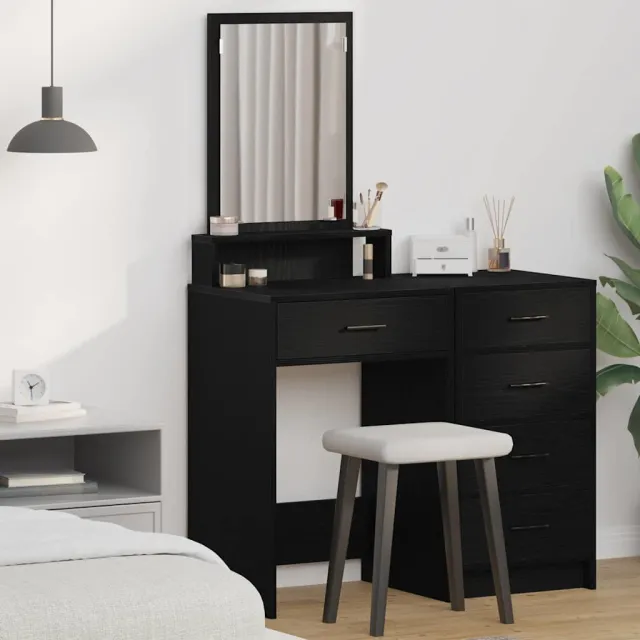 vidaXL Plafondtafel Zwart Eiken 50 x 41 x 140 cm Bewerkt hout, foto 2