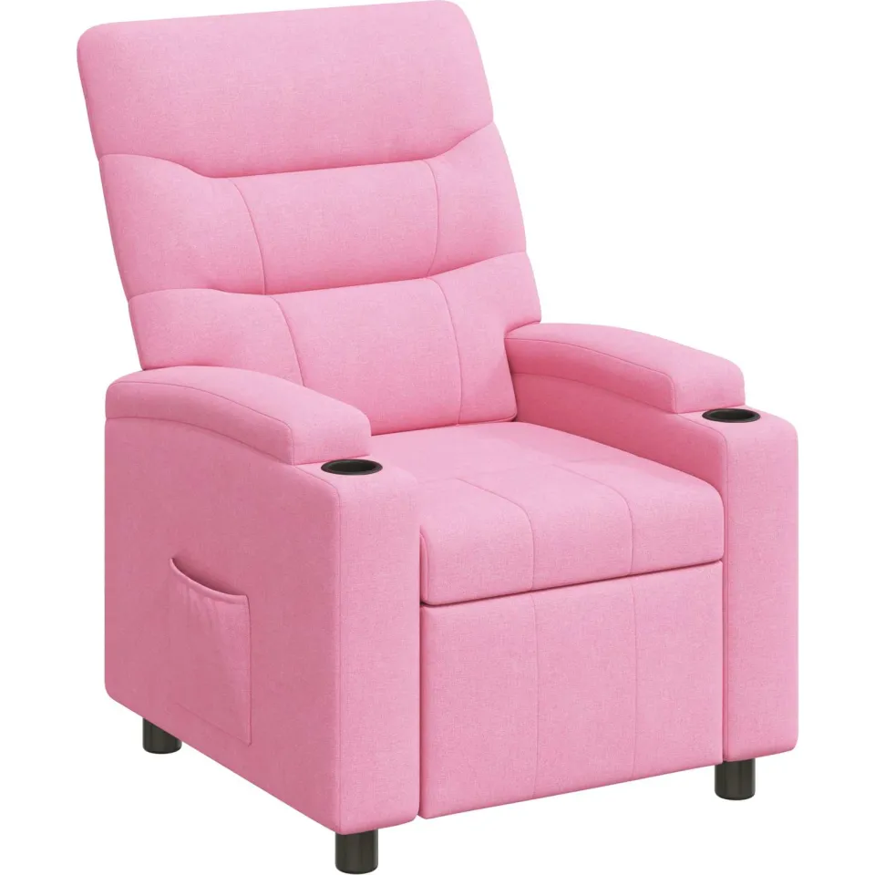 vidaXL Ligstoel Roze 75 x 95 x 103 cm Stof