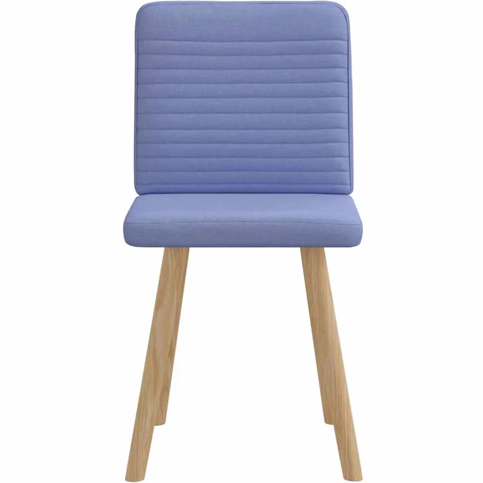vidaXL Eetkamerstoelen 2 st stof jeansblauw blauw, foto 4