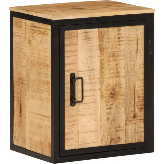 vidaXL Badkamerkast 40x30x50 cm massief mangohout en ijzer Bruin