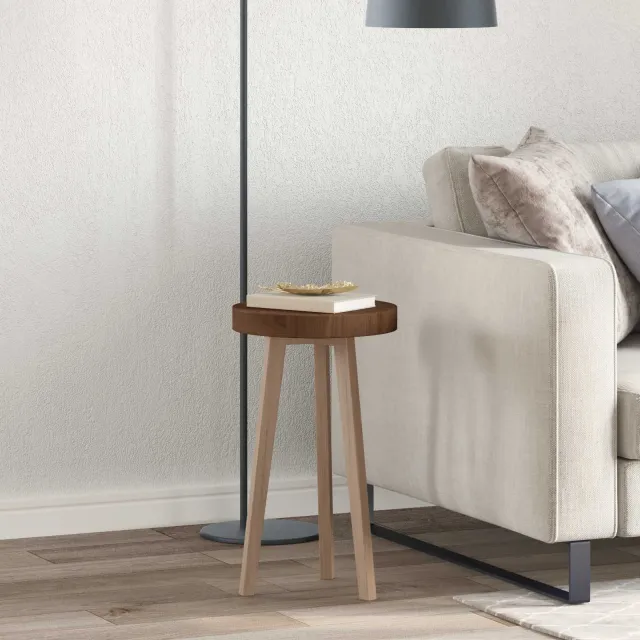 vidaXL Tafelblad Donkerbruin Ø 30 x 4 cm Massief Eikenhout