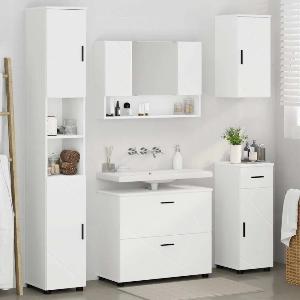 vidaXL Badkamermeubelset 5 st Wit 35 x 30 x 192 cm, foto 4
