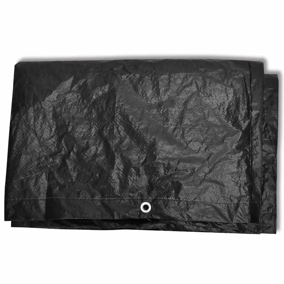 vidaXL Tuinmeubelhoes met 8 oogjes 180x140x90 cm zwart, foto 2