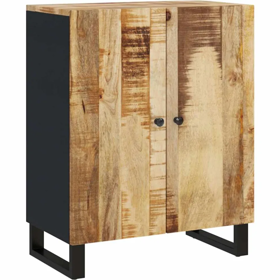 vidaXL Dressoir 60x33x75 cm massief mangohout bruin, foto 3