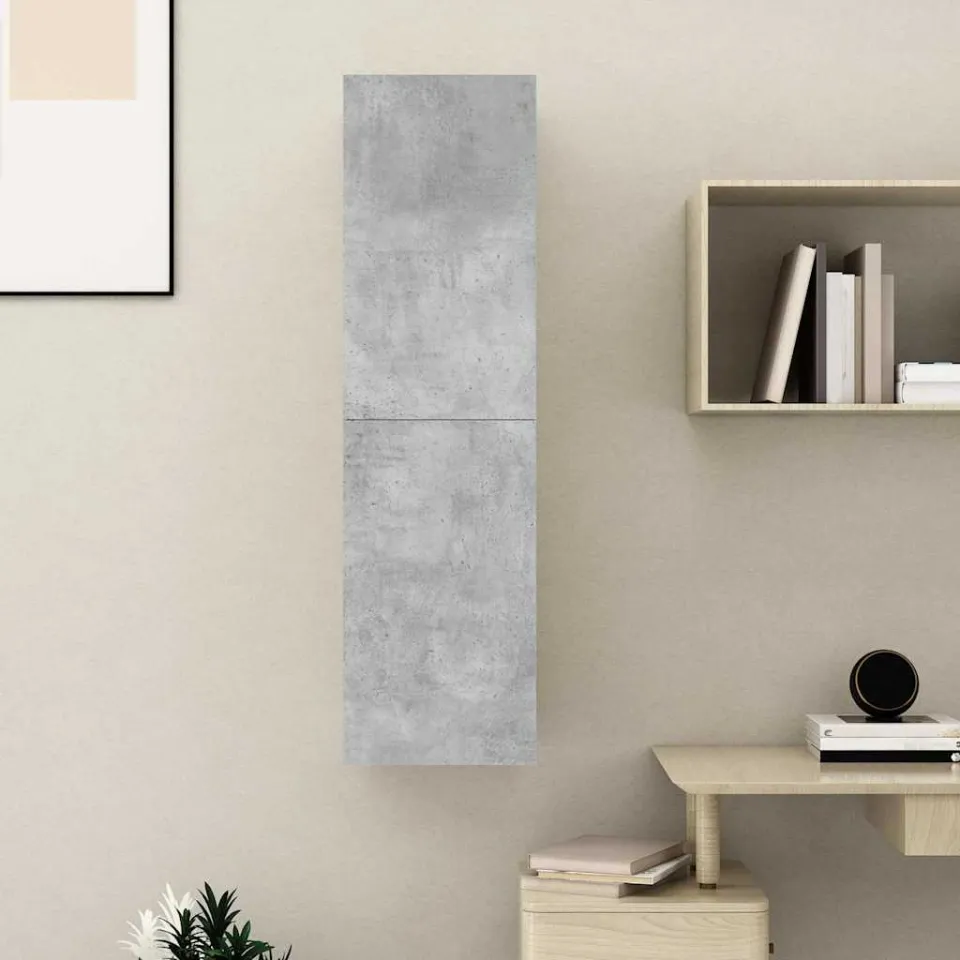 vidaXL Tv-meubel 30,5x30x110 cm bewerkt hout betongrijs grijs, foto 4