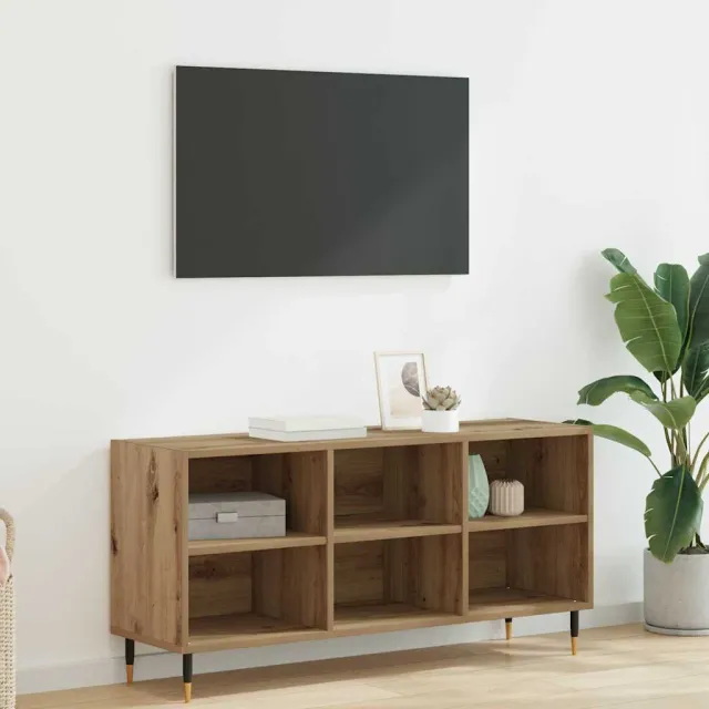 vidaXL TV-kast 103,5 x 30 x 50 cm Artisan Eiken Bewerkt hout Bruin