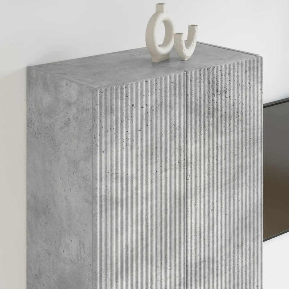 vidaXL TV-wandkast 59,5 x 31 x 100 cm Beton Grijs Bewerkt hout, foto 4