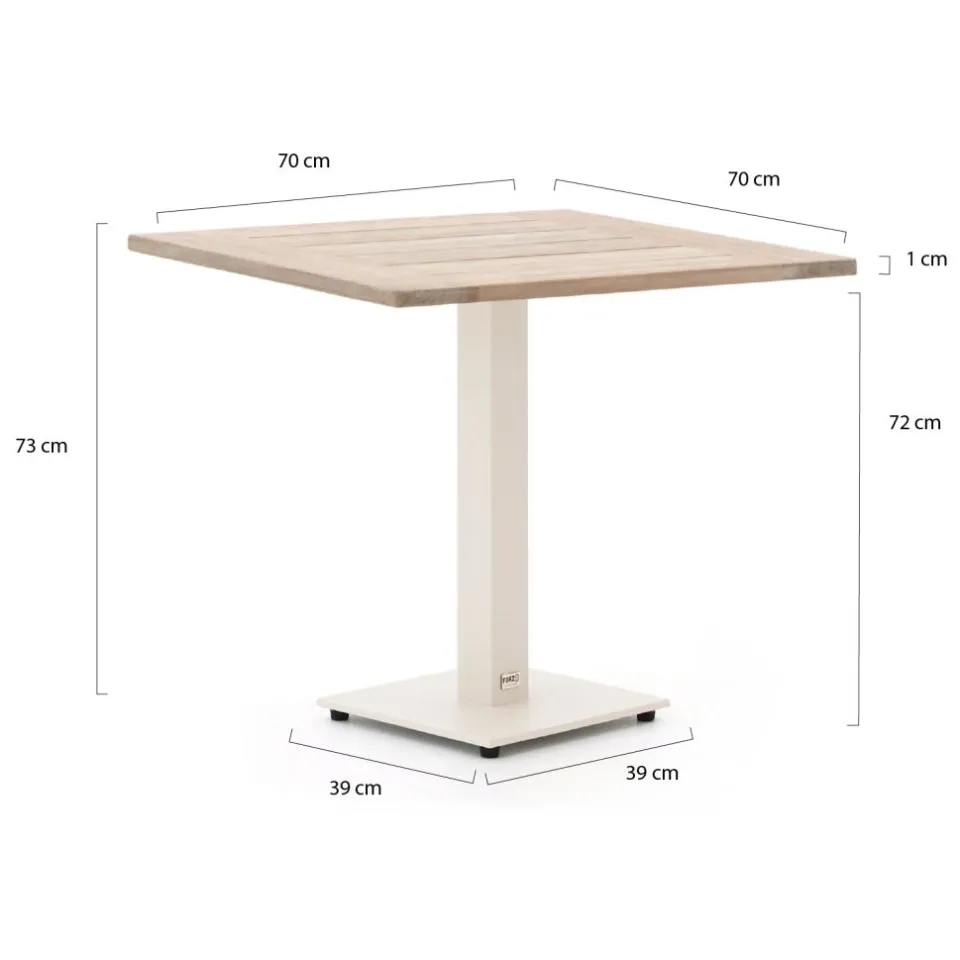 Forza Furniture Forza Orta tuintafel 70x70x75cm taupe, foto 2