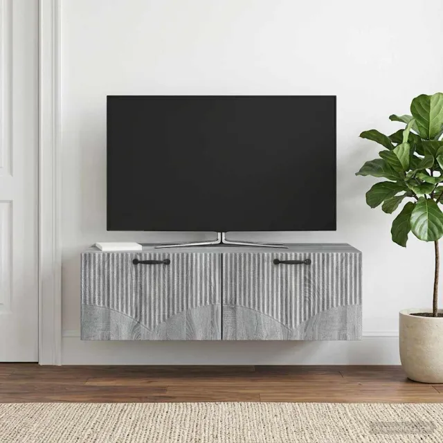 vidaXL Wandbeugel TV-kast Grijs sonoma 98 x 41 x 30 cm Bewerkt hout