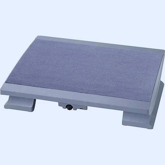 BOG Ergonomische Verwarmbare Voetensteun - In Hoogte Verstelbaar - Antislip En Ruim Comfort Voor Thuis- En Kantoorwerk - 45 x 39 cm - Grijs Met GS-Markering