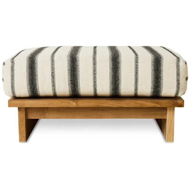 HKLIVING hocker outdoor teak (chalkstripe)