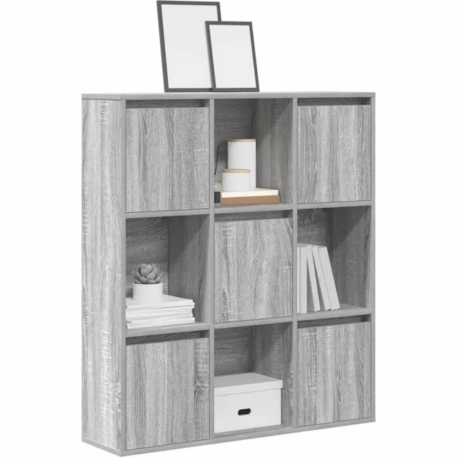vidaXL Boekenkast 89x24x101,5 cm bewerkt hout grijs sonoma eikenkleur