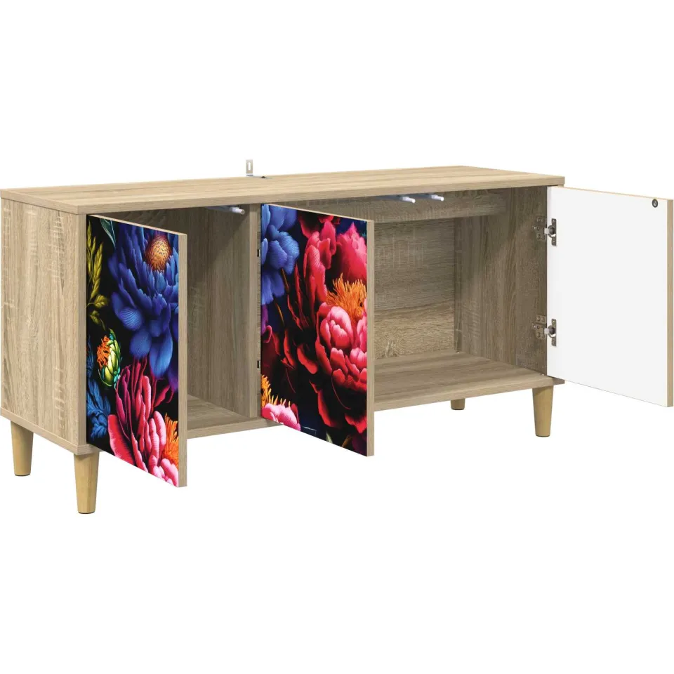 vidaXL Tv-meubel KIEL 102 x 33 x 50 cm Sonoma Bewerkt hout Bruin