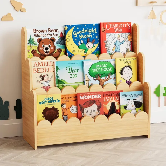 DailySupplies® Boekenplank Set - Zwevende Planken - Boeken Presenteren - natuurlijk hout