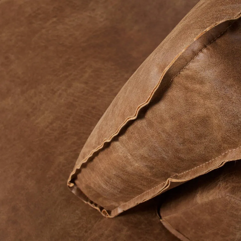 WOOOD Rodeo Hoekbank Rechts - Recycle Leer - Cognac - 85x266x86, foto 5