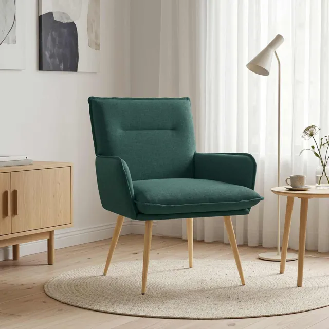 vidaXL Fauteuil Donkergroen Stof bosgroen