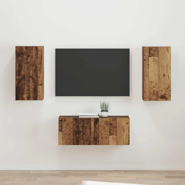 vidaXL Tv-meubelset 2 st 78,5 x 31 x 30 cm Oudhout Bruin
