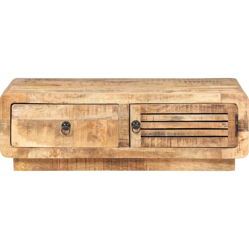 vidaXL Salontafel 90x60x29 cm ruw mangohout bruin, foto 3