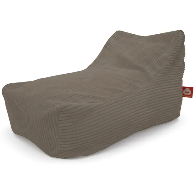 Whoober Bali – Lounge Zitzak – Taupe dik ribfluweel – Comfortabel & Duurzaam