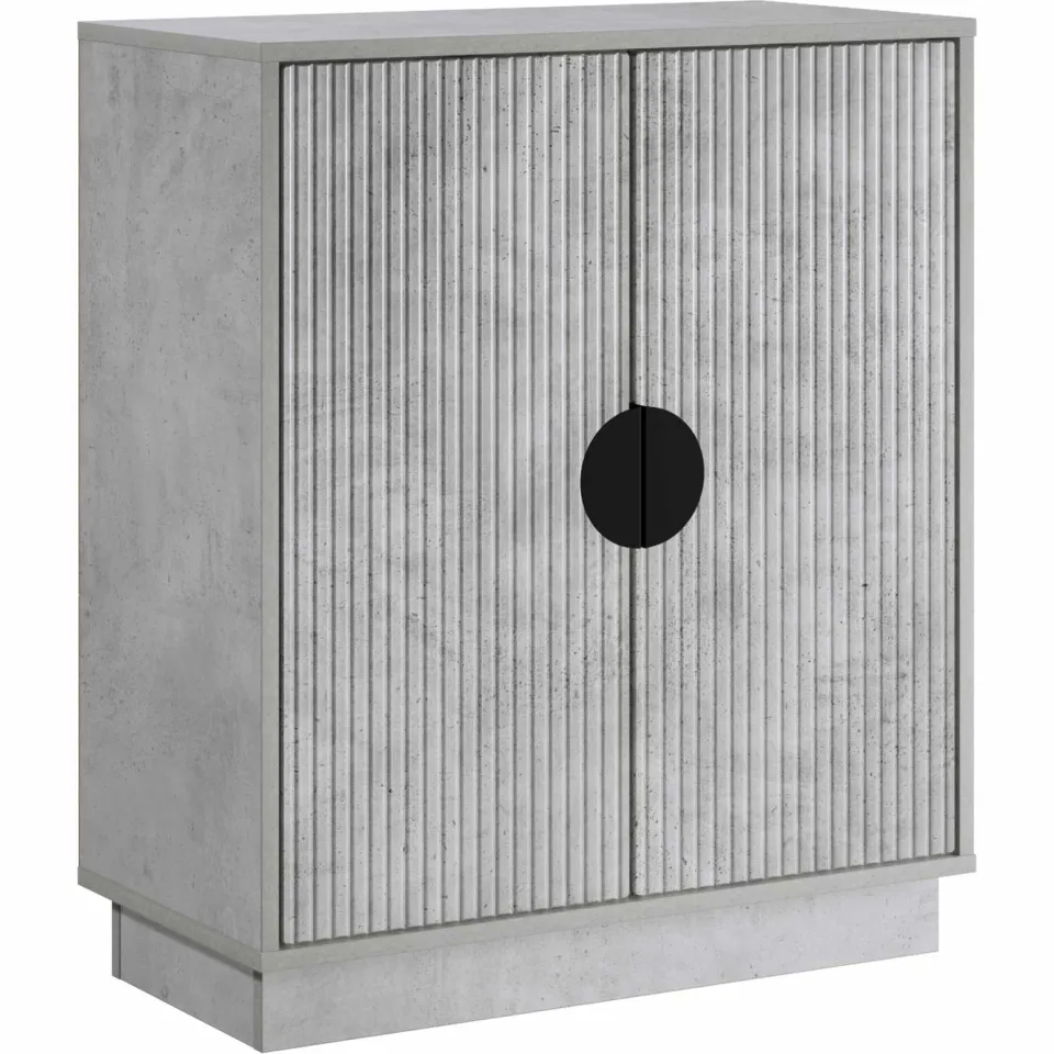 vidaXL Dressoir VENRAY Betongrijs 66 x 33 x 77,5 cm Bewerkt hout grijs, foto 3