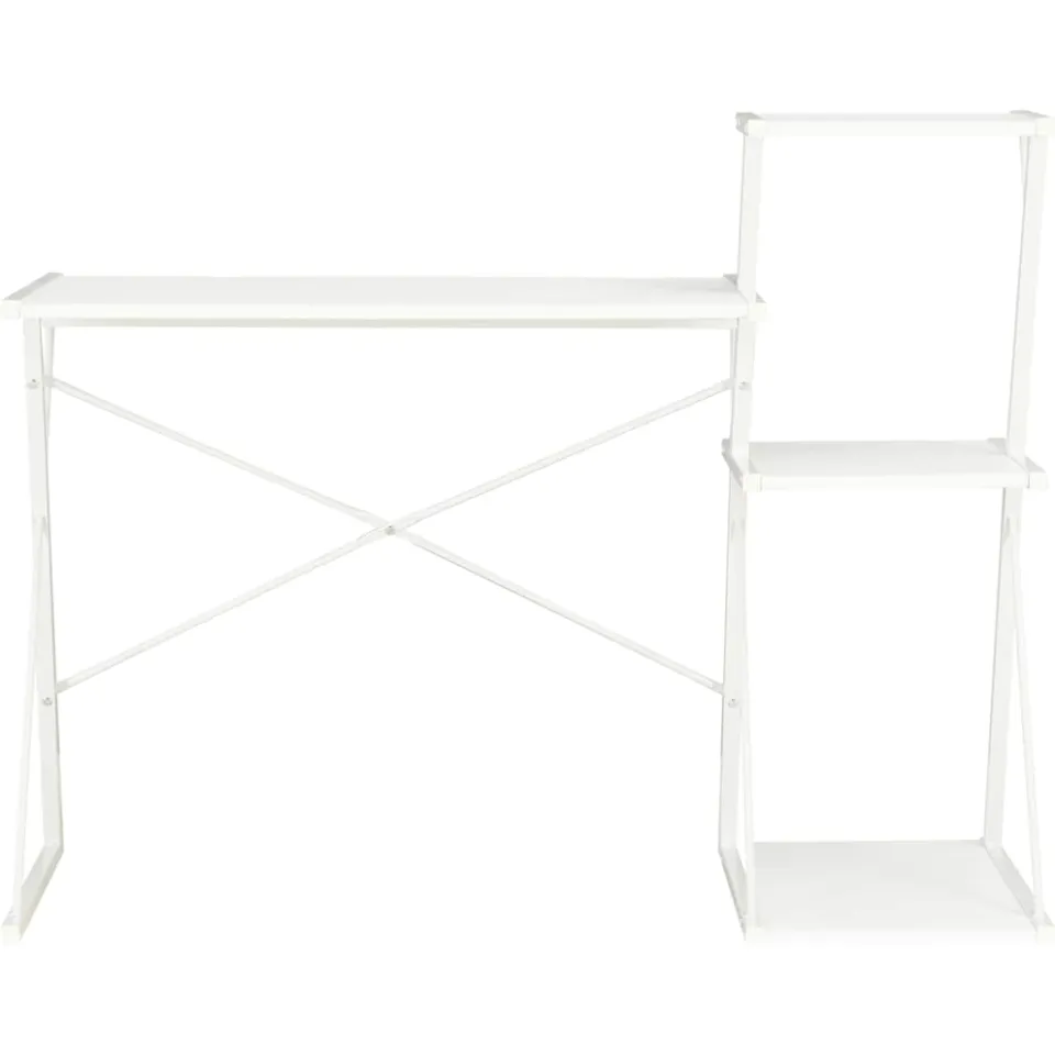 vidaXL Bureau met schap 116x50x93 cm wit
