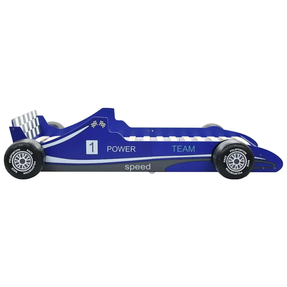 vidaXL Kinderbed raceauto blauw 90x200 cm, foto 4