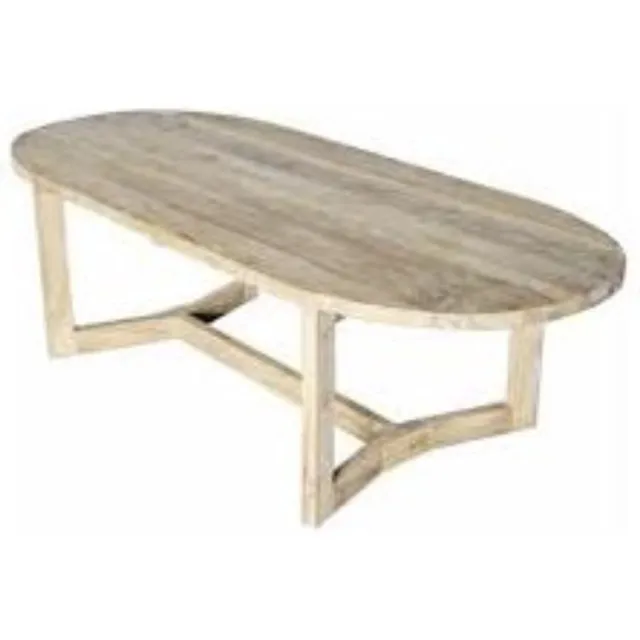 van der Leeden Teak Tuintafel Ovaal 260x110 cm - Natural Bruin