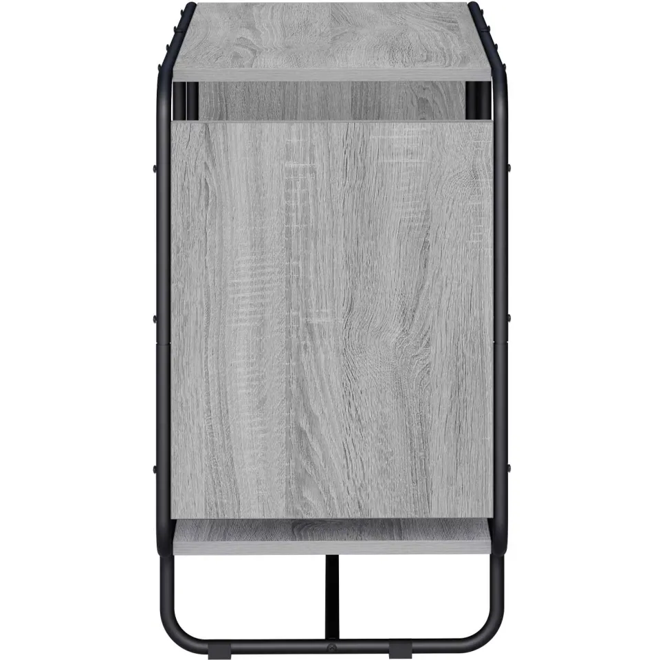 vidaXL Dressoir Grijs Sonoma 80 x 37.5 x 64.5 cm Bewerkt hout, foto 4