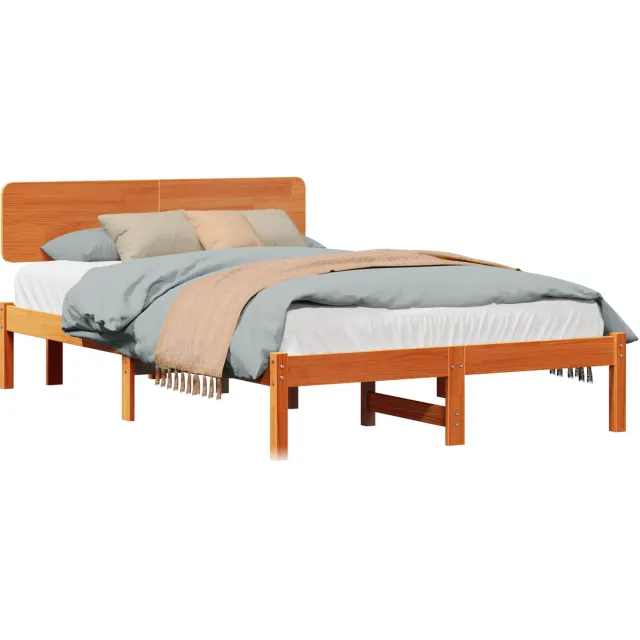 vidaXL Bedframe Wasbruin 120 x 200 cm Massief grenenhout