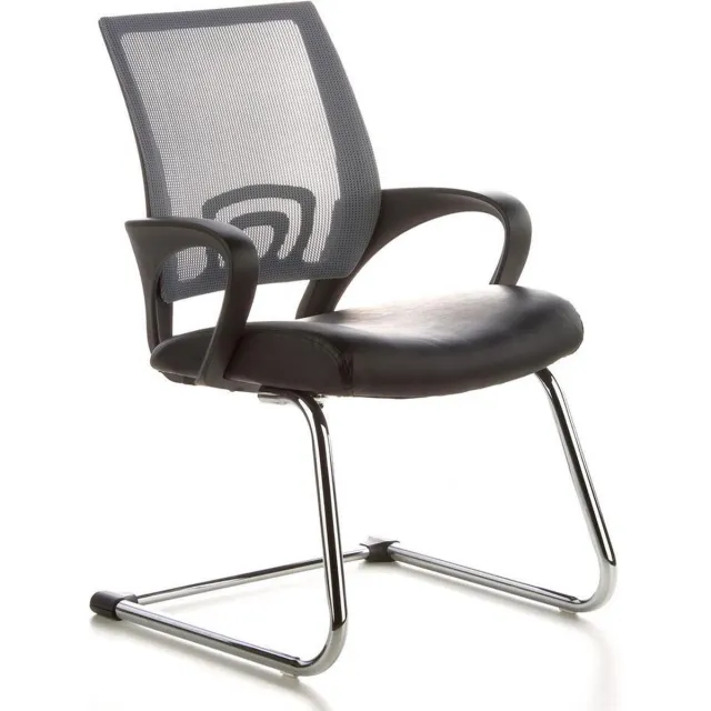 hjh office Visto Net - Bureaustoel - Bezoekerstoel - Conferentiestoel - Zwart / grijs