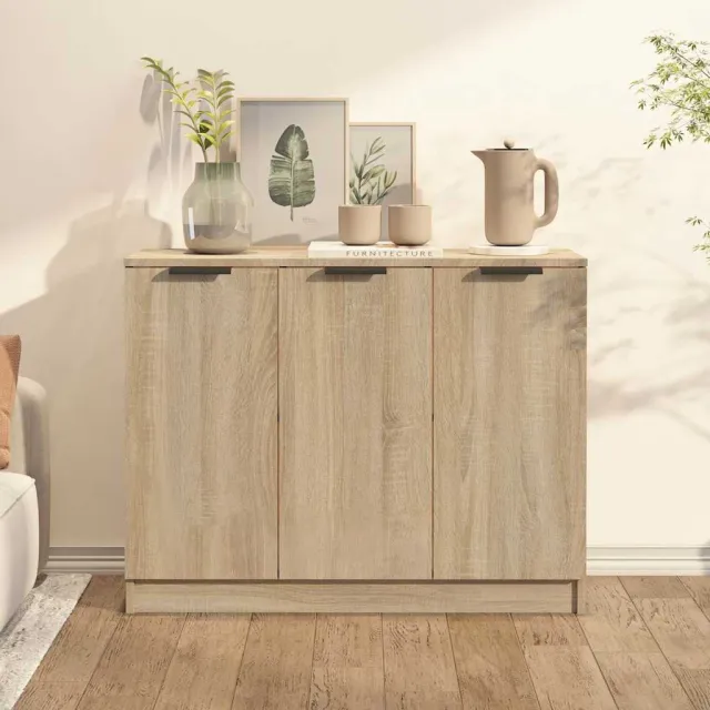 vidaXL Dressoir 90,5x30x70 cm bewerkt hout sonoma eikenkleurig Bruin