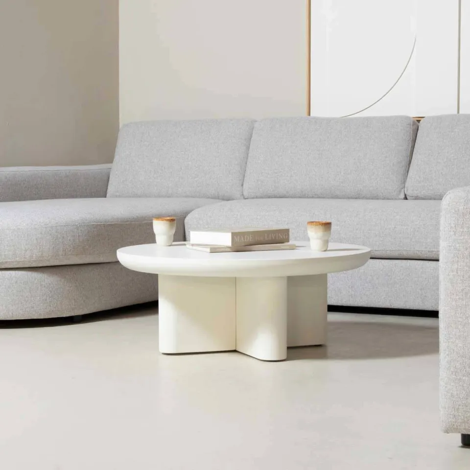 Giga Meubel Salontafel Miso - Rond - Eco Composiet - 90cm, foto 3