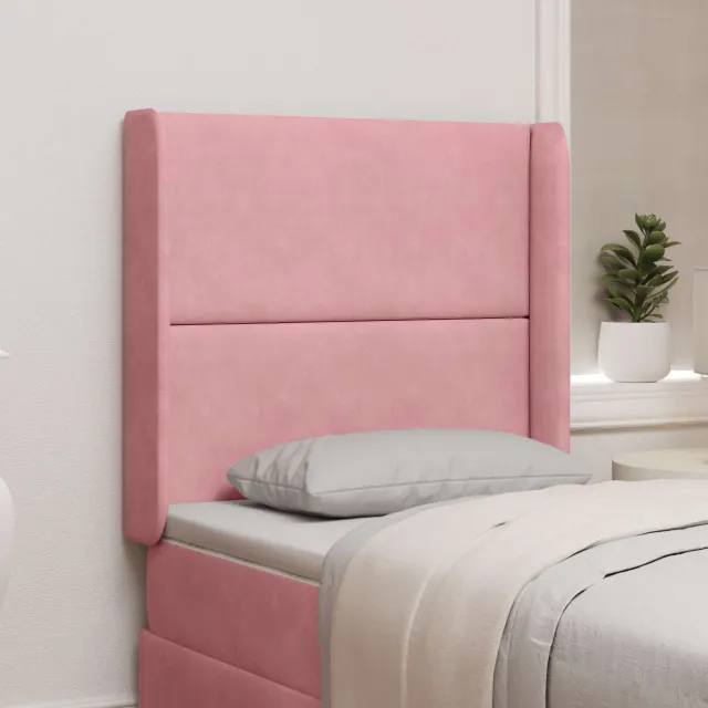 vidaXL Hoofdbord oor Roze Fluweel