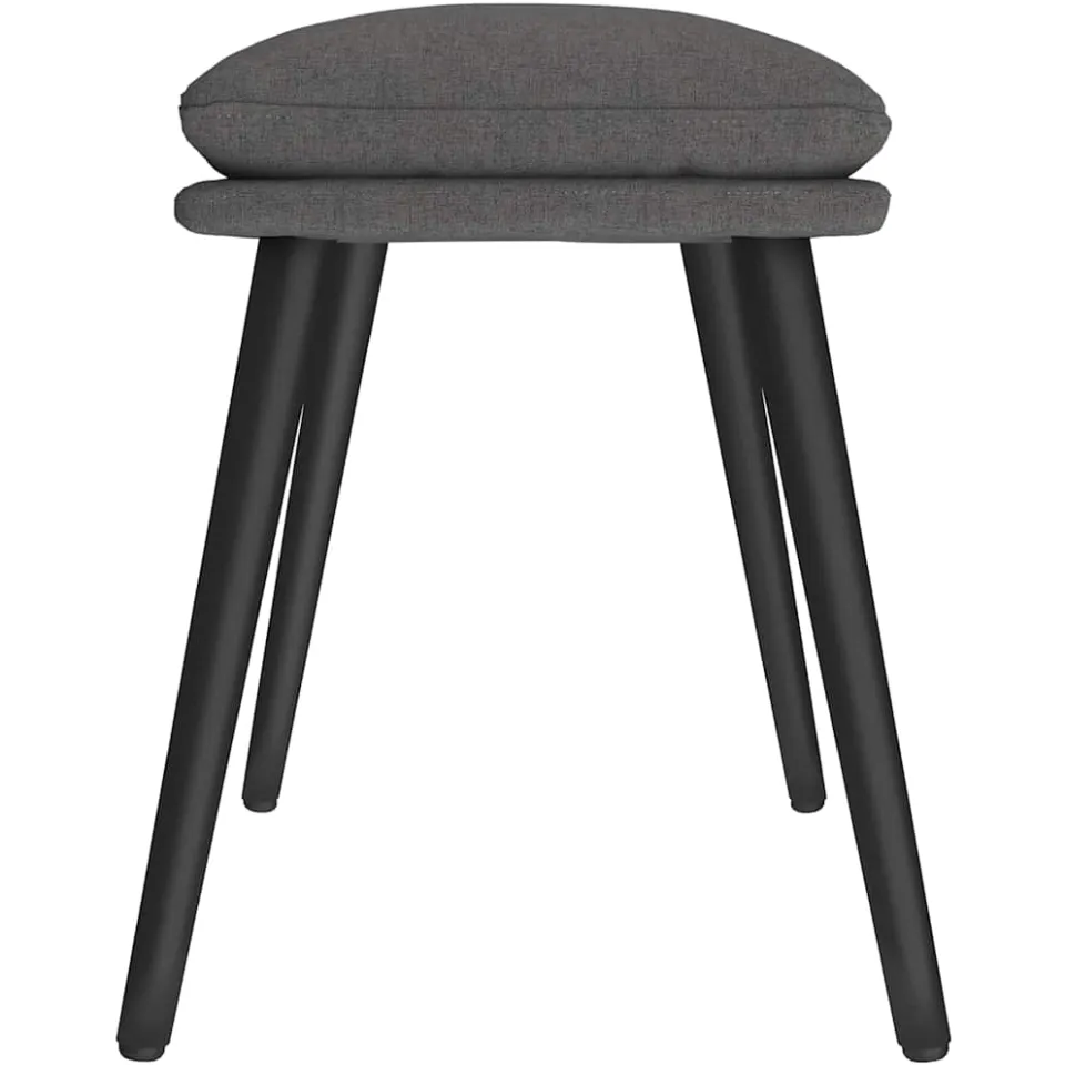 vidaXL Voetenbank 45x29,5x35 cm stof donkergrijs grijs, foto 4