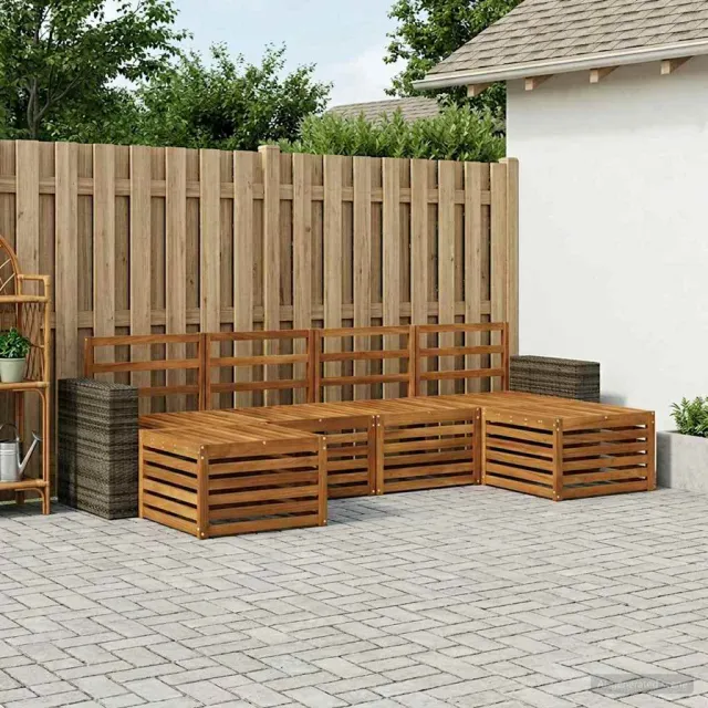 vidaXL Buiten bankenset 6 st 6-zits Naturel Massief Acaciahout