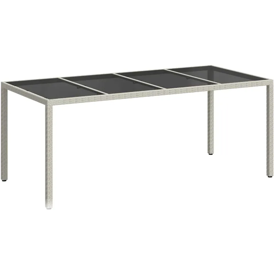 vidaXL Tuinstafel Wit poly rattan, foto 3