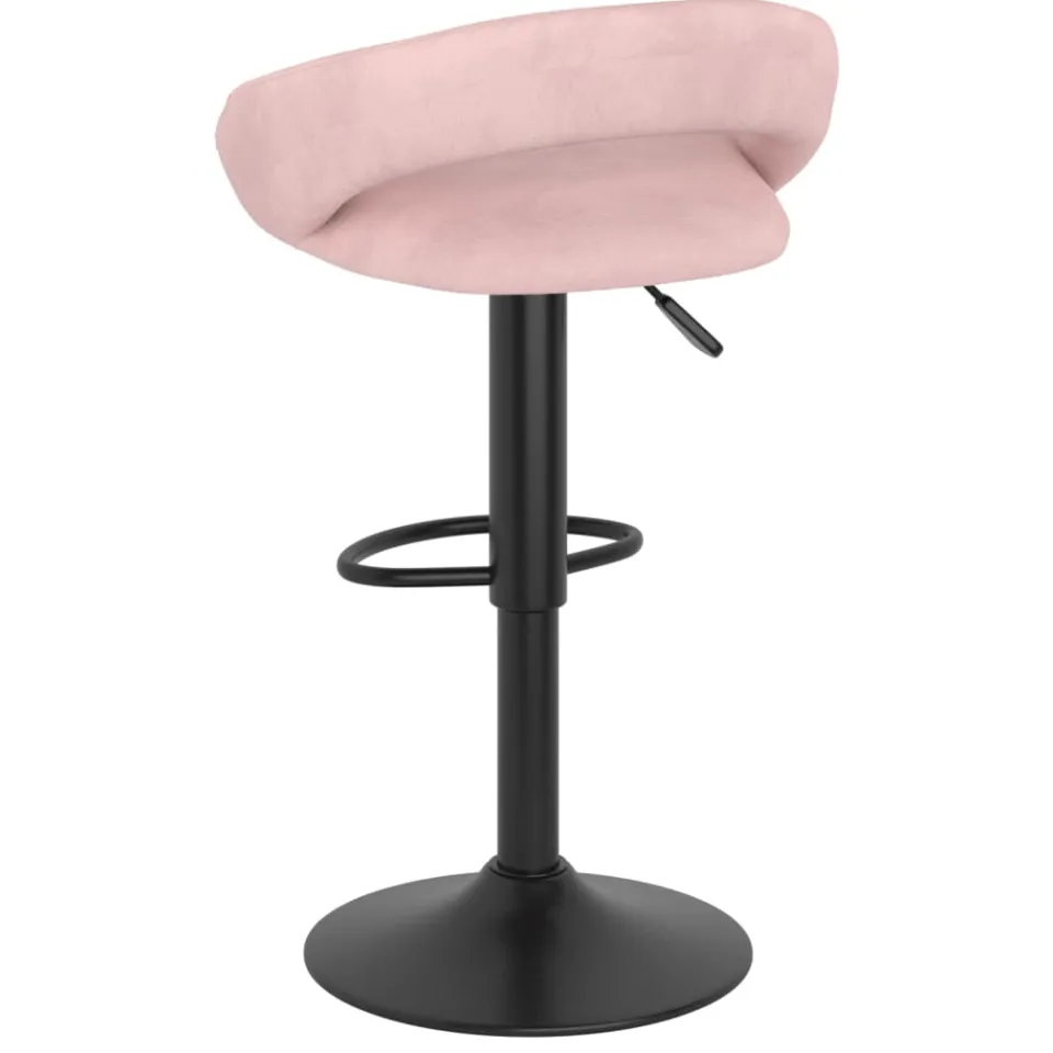 vidaXL Barkrukken 2 st fluweel roze, foto 3