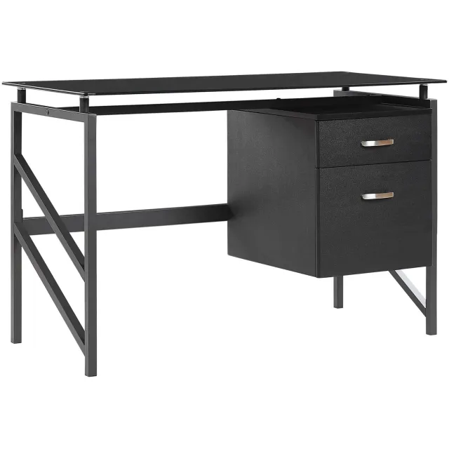 Beliani MORITON - Bureau - Zwart - MDF
