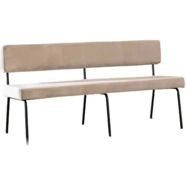 NordXL Eetkamerbank Espen taupe velvet 160 cm