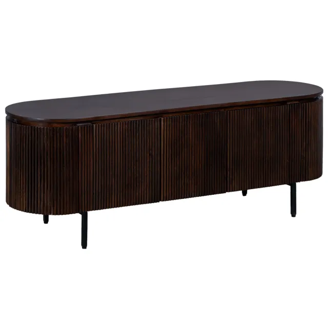 Lewis & Loft TV meubel Lena - FSC-gecertificeerd mangohout - Walnoot bruin