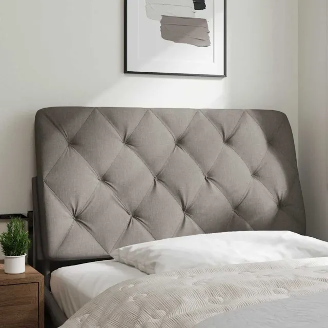 vidaXL Hoofdbordkussen 100 cm stof taupe
