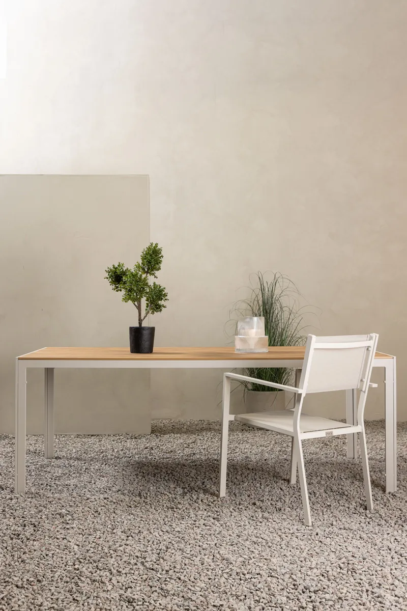 Nest outdoor Aaron tuintafel polywood beige - 205 x 90 cm, foto 4