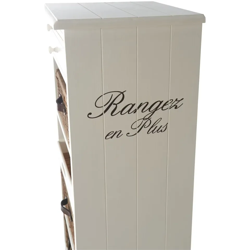 Rivièra Maison Rangez en Plus ladekast wit met rattan laden, foto 5