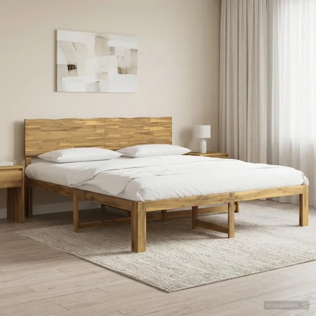 vidaXL Tweepersoonsbed met hoofdeinde ROSTOCK Wit 200 x 200 cm