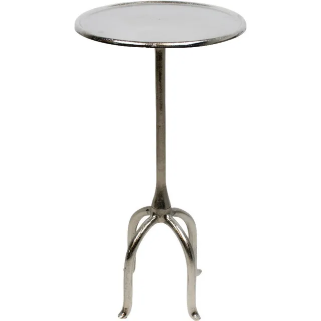 Mars & More Bijzettafel rond aluminium zilver 40 x 65 cm - Home Deco meubels en tafels
