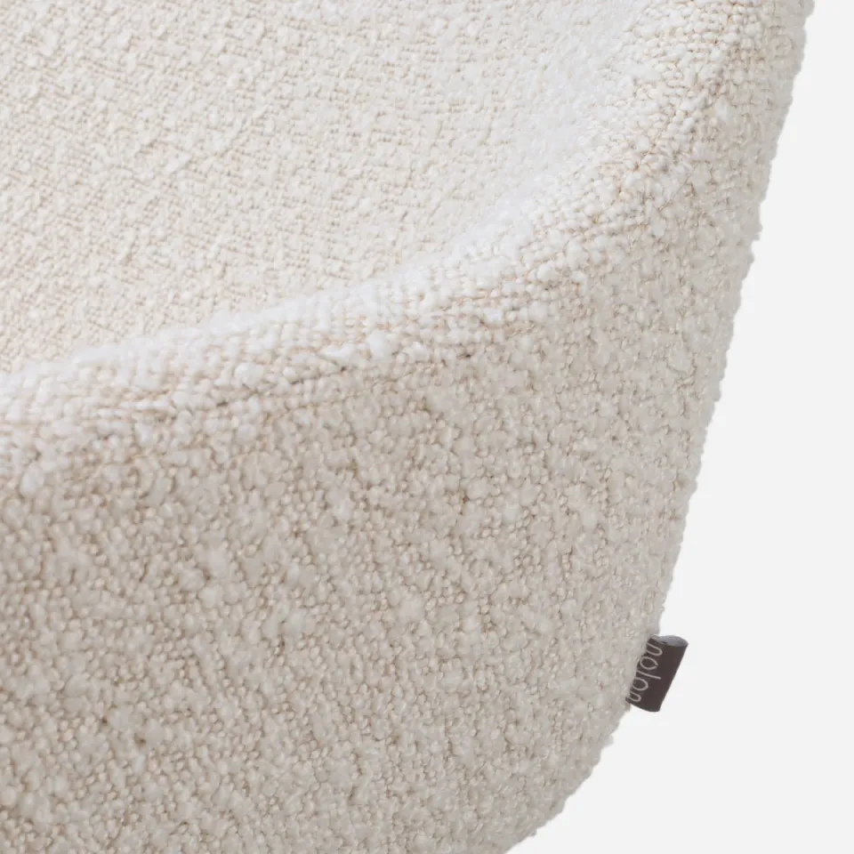 Nolon Niva-Mae draaibare tulp eetkamerstoel bouclé beige - beige onderstel, foto 4