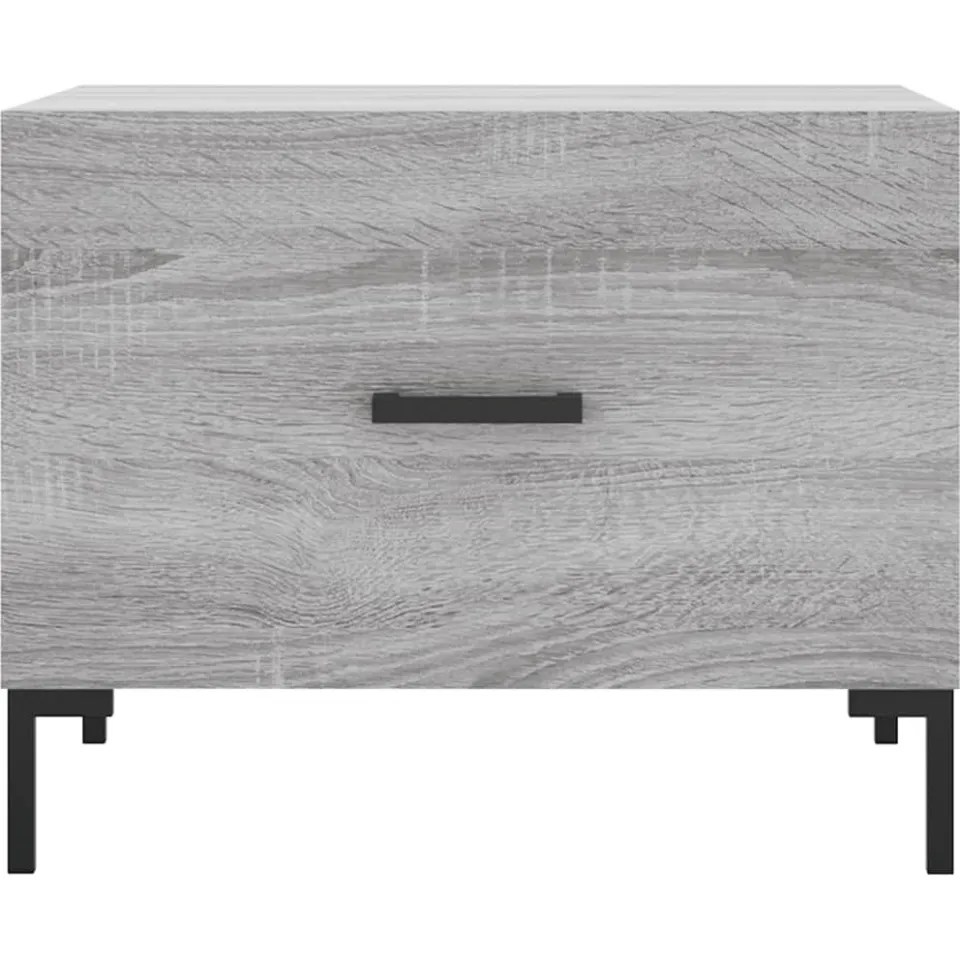 vidaXL Salontafels 2 st 50x50x40 cm bewerkt hout grijs sonoma eiken, foto 4