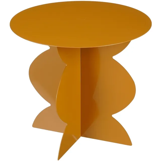 Mica Decorations Rafi Bijzettafel - H40 x Ø45 cm - IJzer - Bruin