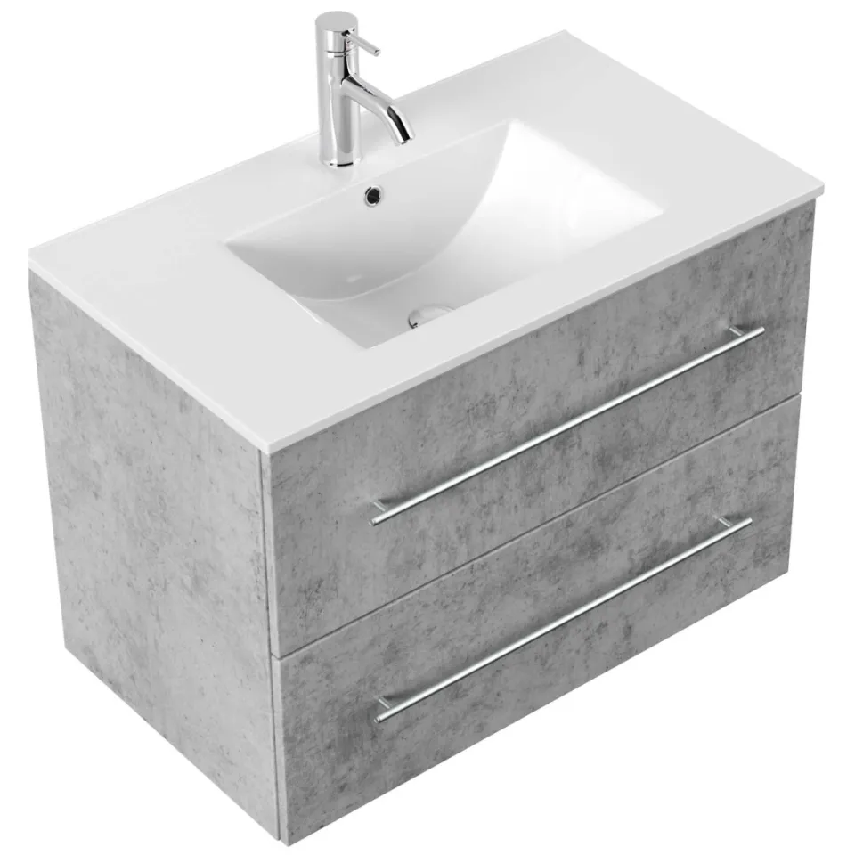 Wastafelkast Odin Beton 80 cm grijs, foto 3